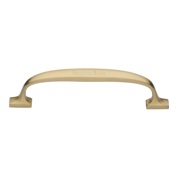 C7213 128-SB • 128 x 152 x 35mm • Satin Brass • Heritage Brass Durham Cabinet Pull Handle